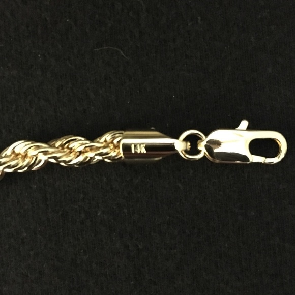 Gold Chain Rope Chain Necklace 20in 6mm - Picture 4 of 4